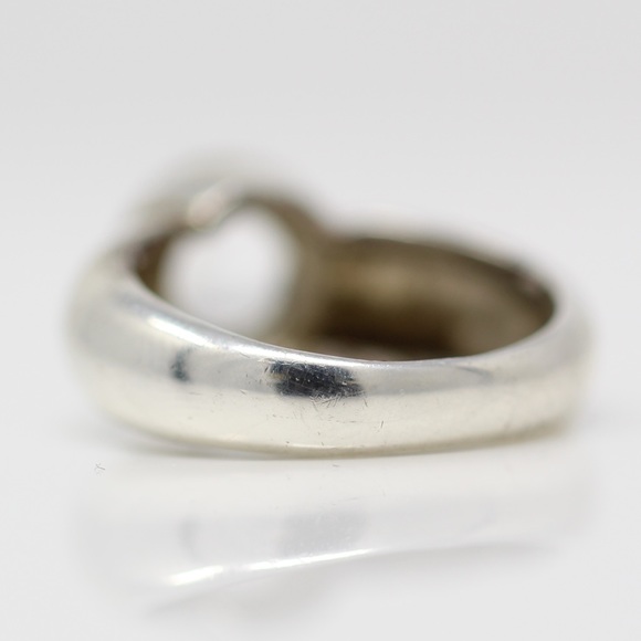 CNA VINTAGE Sterling Bezel-Set Topaz Ring 5.75 - Picture 3 of 5